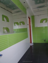łazienka, płytki tubądzin colour green pop