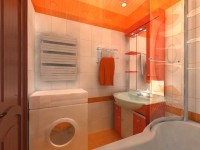 pomarańczowa łazienka