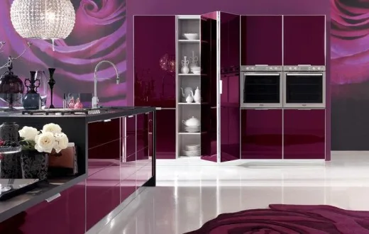Wnętrza Inspiracje w stylu glamur – kuchnia