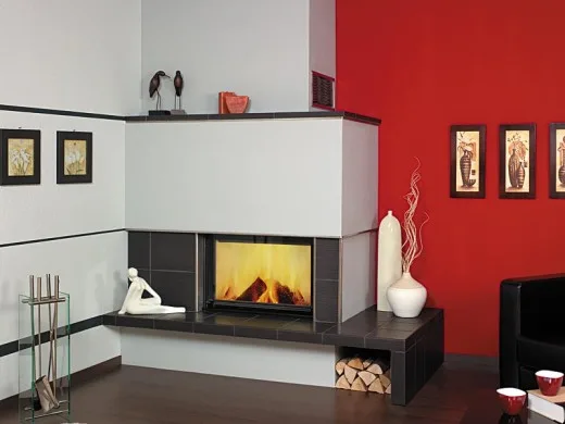 Kominek HARK Radiante – aranżacja salonu – styl nowoczesny