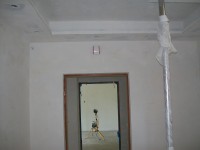 sufit podwieszany dwupoziomowy przygotowany do malowania