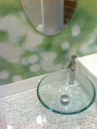 łazienka naturalne kolory  z pcv z nadrukiem