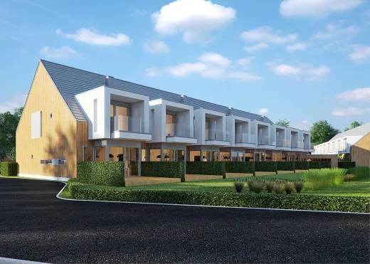 LK&1217 projekt osiedla domów szeregowych w Szwecji