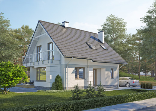 LK&1213 projekt domu jednorodzinnego, spełniajacy warunki programu dofinansowań do Mieszkani ...
