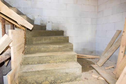 konstrukcja schodów zabiegowych betonowych