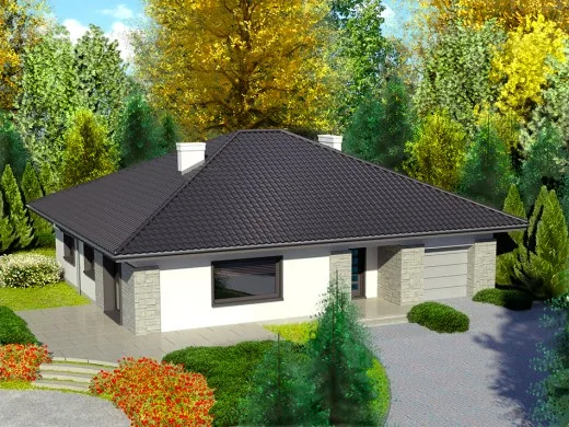 Projekt domu Dom przy Słonecznej 5 CE – DOM EB3-40 – gotowy projekt domu Projekt domu