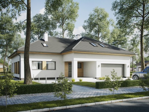 DOM.PL™ – Projekt domu SD  Trentino C – DOM SD2-03 – gotowy projekt domu