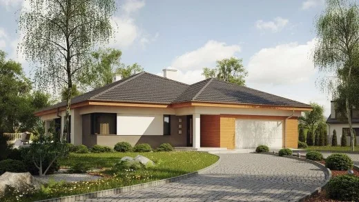 Projekt domu SZ5 Z281 CE – DOM OZ6-99 – gotowy projekt domu