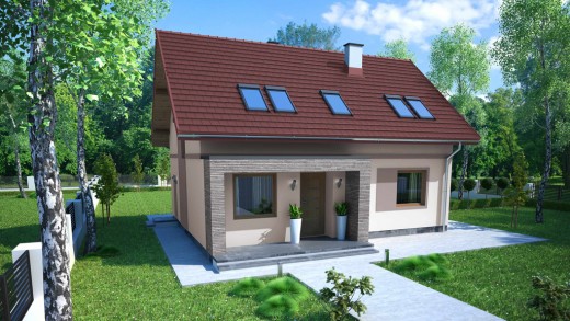 DOM.PL™ – Projekt domu ZA Dom w KANSAS CE – DOM ZA1-91 – gotowy projekt domu
