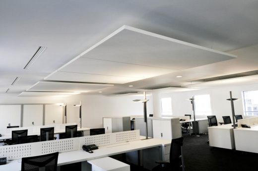 Sufit podwieszany w biurze, openspace
