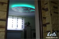 sufit podwieszany, plafon tkled, 3 halogeny 230 V + instalacje LED RGB, bez nakładek 3D, wymiar  ...