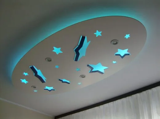Sufit podwieszany, plafon tkled, lampa wisząca, wymiar 110 x 220, wzór,,gwiazdozbiór”