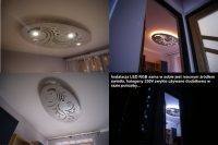 Sufit podwieszany, plafon tkled, 3 halogeny + instalacja LED RGB, wymiar 80 x 140 cm, sposób na  ...