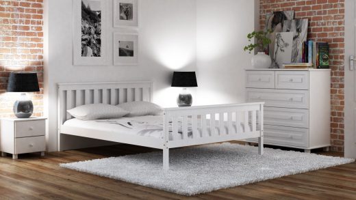 Meble Magnat – łóżko Alion w kolorze białym. Doskonale łączy się z tym samym lub dowolnymi ...