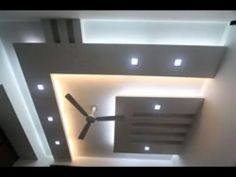 Nowoczesne sufitu z oświetleniem led dwupoziomowe konstrukcje