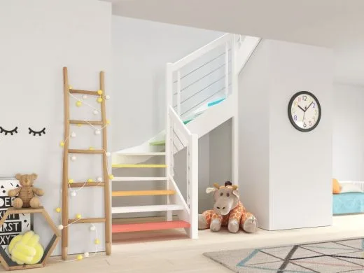 Rintal Polska, schody Brick z balustradą Mikron