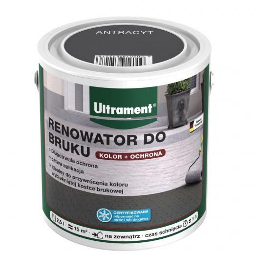 Renowator do bruku niemieckiej marki Ultrament to specjalistyczna farba przeznaczona do odświeża ...
