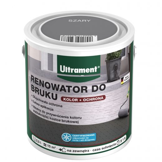 Renowator do bruku od Ultrament dostępny jest w trzech wariantach kolorystycznych – szarym, czer ...