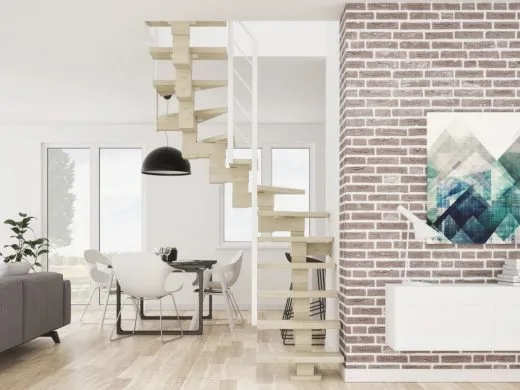 Rintal Polska Schody Milo z balustradą Weld Rurki