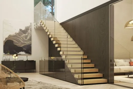 Rintal Polska Schody Teno z balustradą Szkło Tafla 2×8