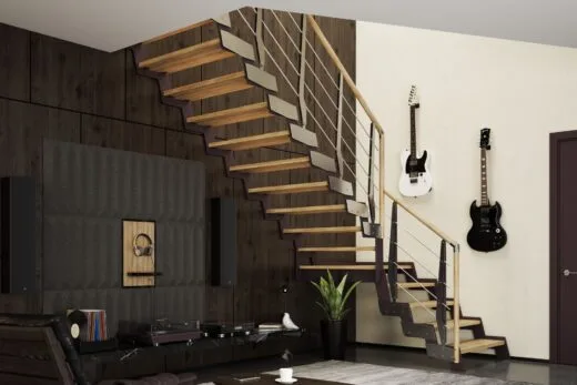 Fot. Rintal Polska Schody Loft z balustradą Multiblade, ozdobnymi nakładkami konstrukcji ze