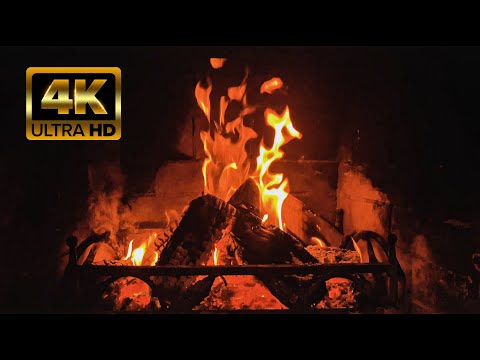 Relaksujący kominek z dźwiękiem palącego się drewna (trzaskający ogień). Brak muzyki. ASMR – YouTube